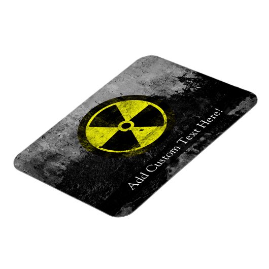 Grunge Radioactive Symbool Magneet (Linkerzijde)