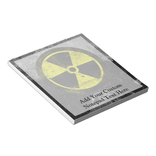 Grunge Radioactive Symbool Notitieblok (Schuin)