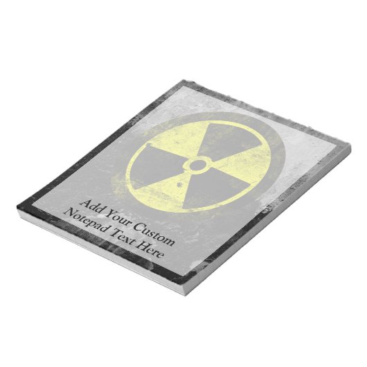 Grunge Radioactive Symbool Notitieblok (Linkerzijde)