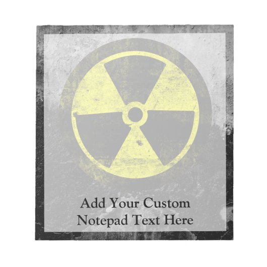 Grunge Radioactive Symbool Notitieblok (Voorkant)