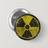 Grunge Radioactive Symbool Ronde Button 5,7 Cm (Voorkant /achterkant)