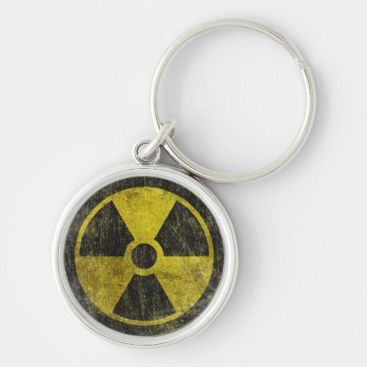 Grunge Radioactive Symbool Sleutelhanger (Voorkant)