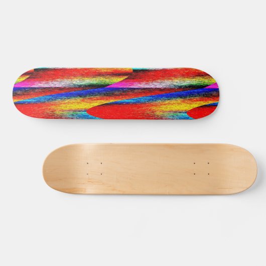 Grunge Rainbow Persoonlijk Skateboard (Horizontaal)