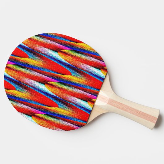 Grunge Rainbow Tafeltennisbatje (Zijkant)