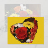 Grunge Rand Hart Boeket Briefkaart (Voorkant / Achterkant)