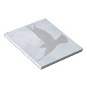 Grunge Raven & Moon Lt Blue Art Design Notitieblok (Schuin)