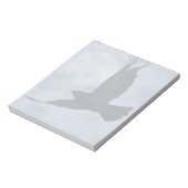 Grunge Raven & Moon Lt Blue Art Design Notitieblok (Linkerzijde)