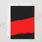Grunge Red Black Bar Mitswa Receptie Kaart (Achterkant)