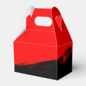 Grunge Red Black Bar Mitzvah, gepersonaliseerd Bedankdoosjes (Achterkant)