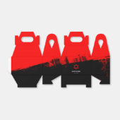 Grunge Red Black Bar Mitzvah, gepersonaliseerd Bedankdoosjes (Uitgevouwen)