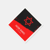 Grunge Red Black Bar Mitzvah Servet (Hoek)