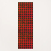 Grunge Red Black Tartan Yogamat (Voorkant)