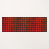 Grunge Red Black Tartan Yogamat (Voorkant (horizontaal))