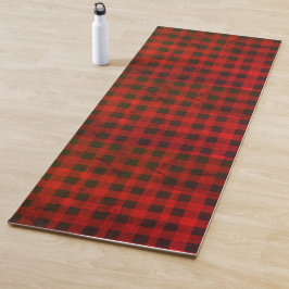 Grunge Red Black Tartan Yogamat