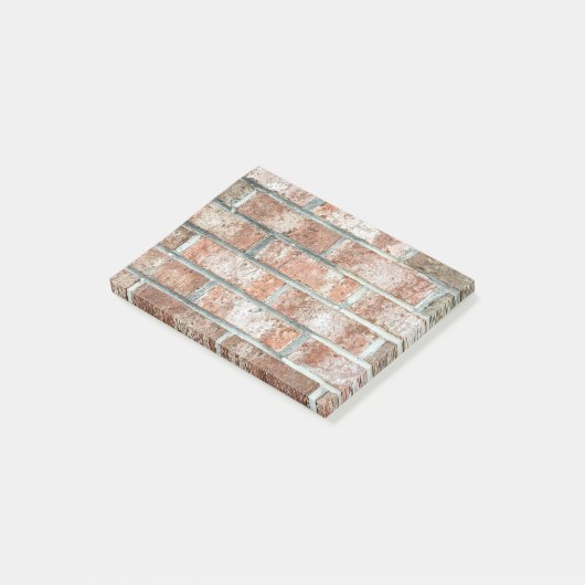 Grunge Red Brick Wall Brown Bricks Background Tan Post-it® Notes (Schuin)