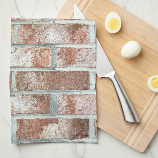 Grunge Red Brick Wall Brown Bricks Background Tan Theedoek (Quarter Fold)