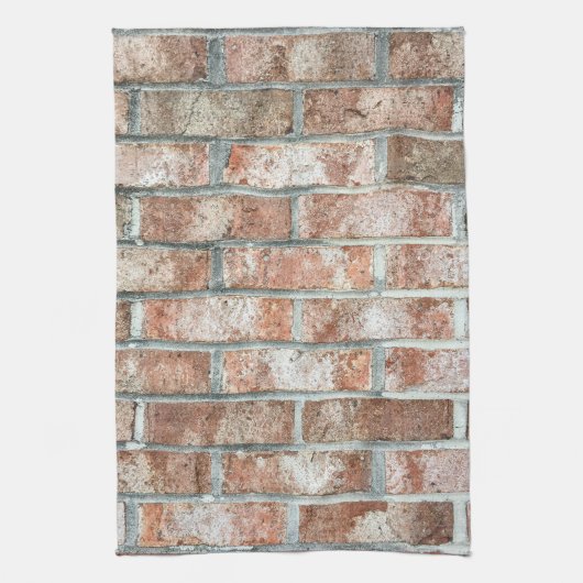 Grunge Red Brick Wall Brown Bricks Background Tan Theedoek (Verticaal)