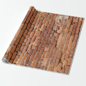 Grunge Red Brick Wrapping Paper Cadeaupapier (Uitgerold)