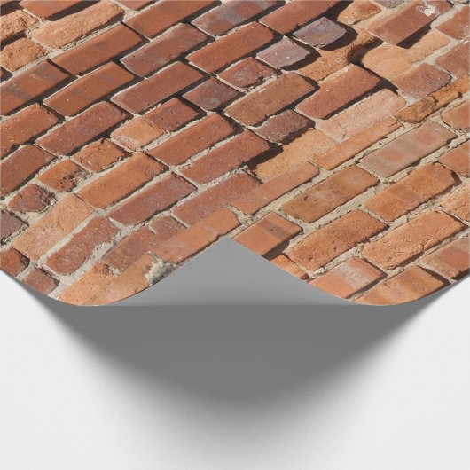 Grunge Red Brick Wrapping Paper Cadeaupapier (Hoek)