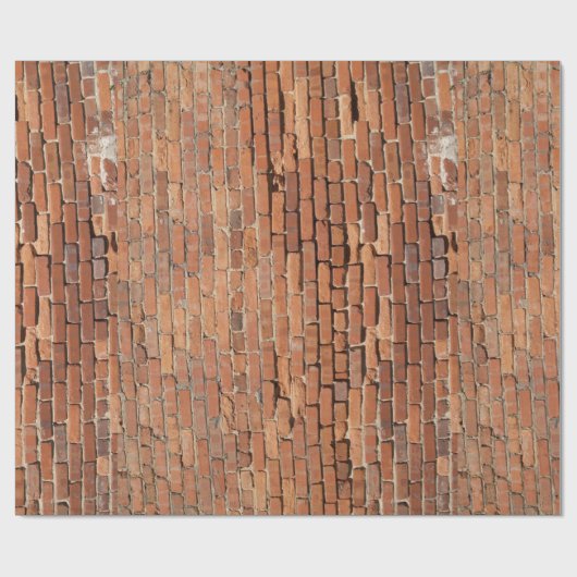 Grunge Red Brick Wrapping Paper Cadeaupapier (Vlak)