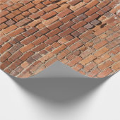 Grunge Red Brick Wrapping Paper Cadeaupapier (Hoek)