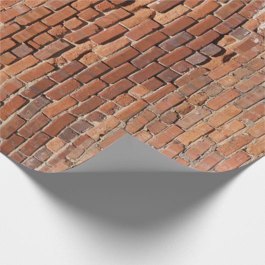Grunge Red Brick Wrapping Paper Cadeaupapier (Hoek)