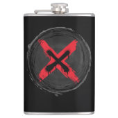 Grunge Red Expression Heupfles (Voorkant)