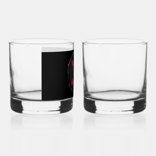 Grunge Red Expression Whisky Glas (Rechts)