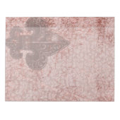 Grunge Red Fluer de Lis Gothic Juridisch Notitiebl Notitieblok (Voorkant)