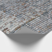 Grunge Red n Grey Brick Wrapping Paper Cadeaupapier (Hoek)