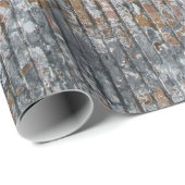 Grunge Red n Grey Brick Wrapping Paper Cadeaupapier (Rol Hoek)