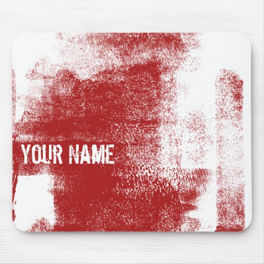 Grunge Red Paint Muismat (Voorkant)