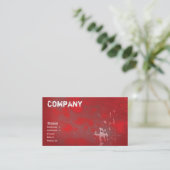 Grunge Red Visitekaartje (Staand voorkant)