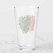 Grunge Reggae Muziek Rasta Rastaman Gitaar spelen Glas (Achterkant)