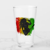 Grunge Reggae Muziek Rasta Rastaman Gitaar spelen Glas (Voorkant)