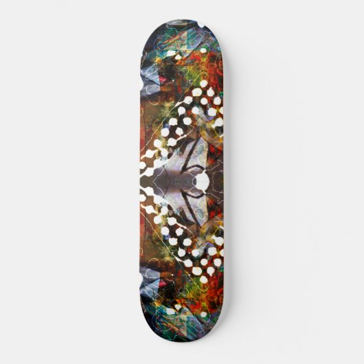  Grunge Retro Abstract MultiColored Persoonlijk Skateboard (Voorkant)