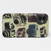 Grunge Retro Camera's Patroon Case-Mate iPhone Case (Achterkant (horizontaal))