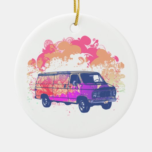 grunge retro hippie van keramisch ornament (Voorkant)