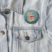 Grunge Retro Jukebox Ronde Button 5,7 Cm (In situ)