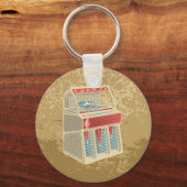 Grunge Retro Jukebox Sleutelhanger (Voorkant)
