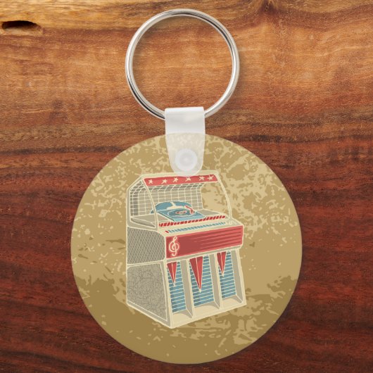 Grunge Retro Jukebox Sleutelhanger (Voorkant)