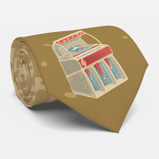 Grunge Retro Jukebox Stropdas (Opgerold)