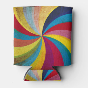 Grunge retro papier, kleurrijke wervelachtergrond. blikjeskoeler