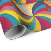 Grunge retro papier, kleurrijke wervelachtergrond. cadeaupapier (Rol Hoek)