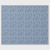 Grunge Retro Zwart Halloween Feest Cadeaupapier (Vlak)