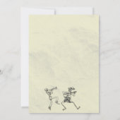 Grunge Retro Zwart Halloween Feest Kaart (Achterkant)