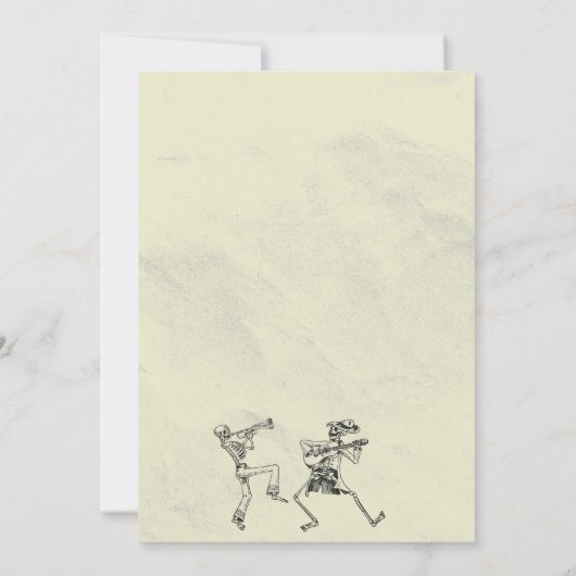 Grunge Retro Zwart Halloween Feest Kaart (Achterkant)