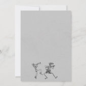 Grunge Retro Zwart Halloween Feest Kaart (Achterkant)