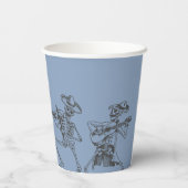 Grunge Retro Zwart Halloween Feest Papieren Bekers (Achterkant)