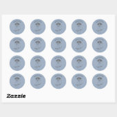 Grunge Retro Zwart Halloween Feest Ronde Sticker (Vel)